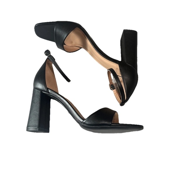 A New Day Women's Ankle Strap High Block Heel Size 9.5 Foam Insole Statement - Picture 1 of 9